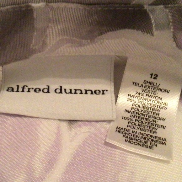 Alfred Dunner - Purple, gray and white blouse with white tank top - Picture 5 of 7